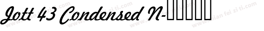 Jott 43 Condensed N字体转换